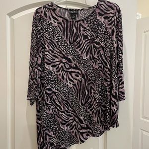 Asymmetrical abstract tunic